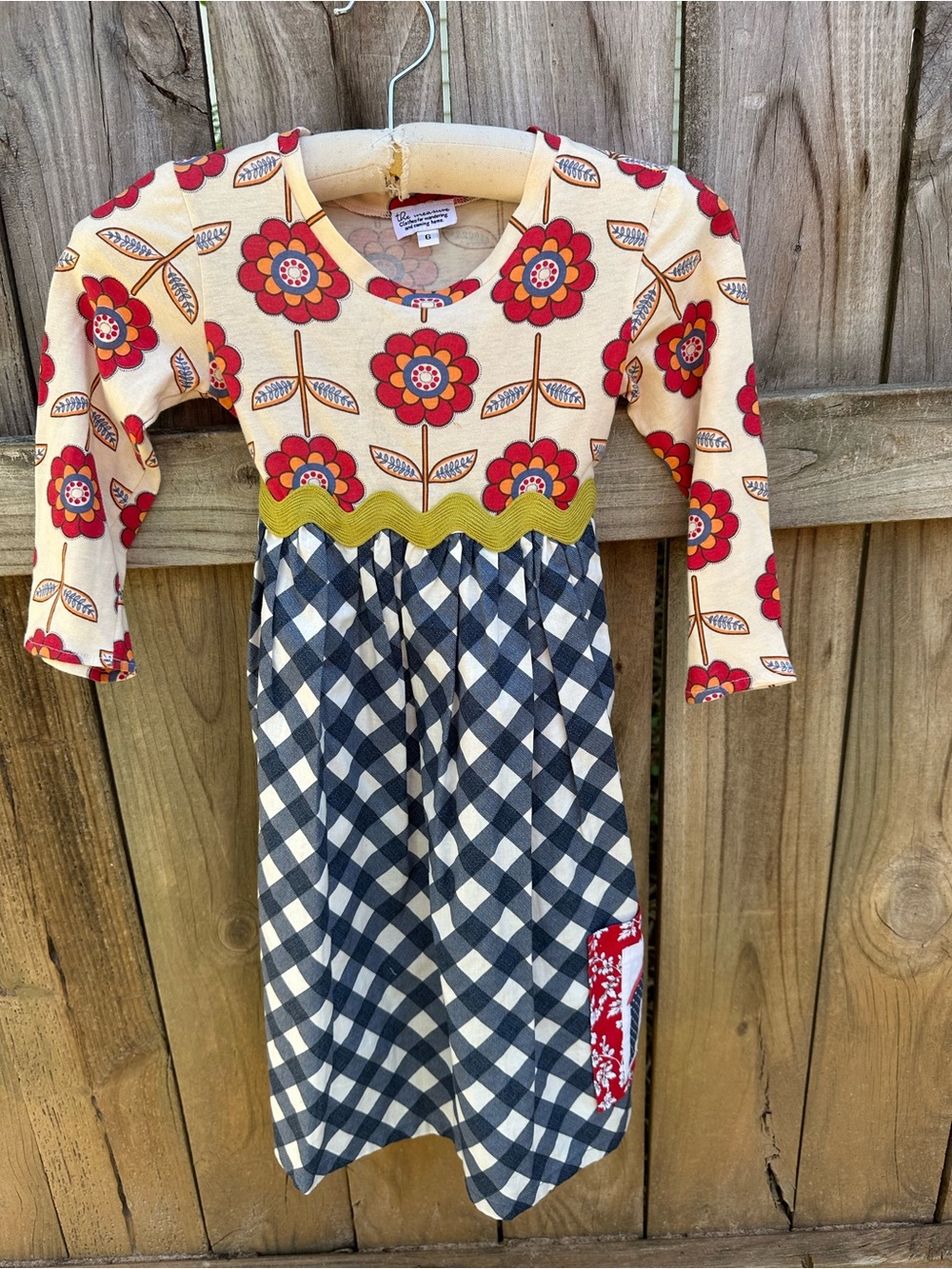 The Measure checkered floral dress